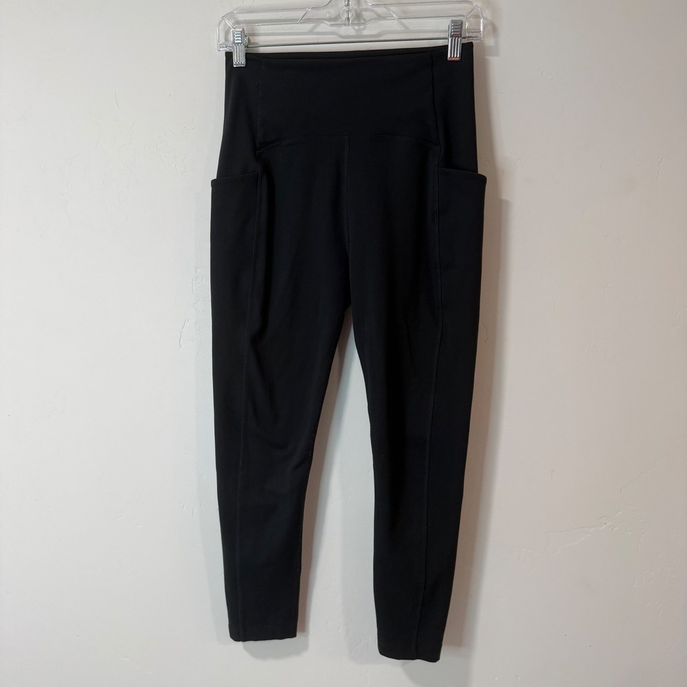 Beyond Yoga Womens Leggings Large Black High Waisted Side Pockets Workout